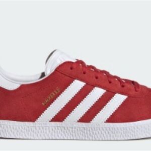 Gazelle Adidas Scarlet and White Classic Sneakers